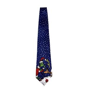 Dr Seuss How The Grinch Stole Christmas Necktie Tie Max Blue Novelty 1997